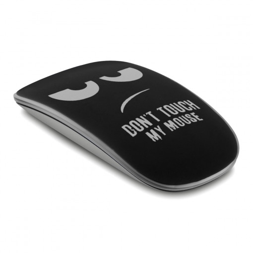 Folie de protectie pentru mouse Apple Magic Mouse 2/Magic Mouse 1, Kwmobile, Negru/Alb, Silicon, 47881.01