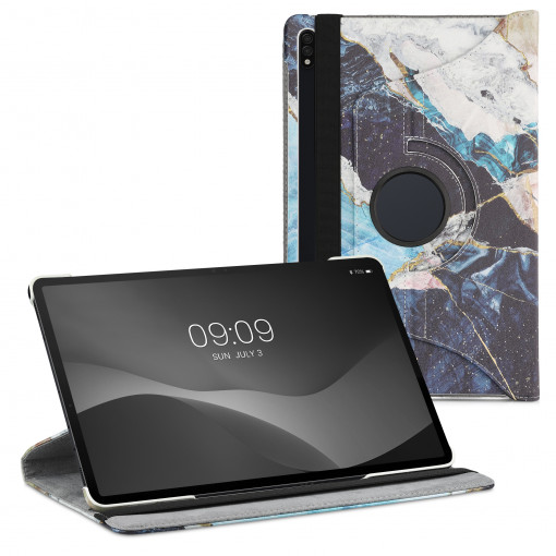 Husa 360° pentru tableta Samsung Galaxy Tab S7 Plus/Galaxy Tab S7 FE, Kwmobile, Multicolor, Piele ecologica, 53587.05