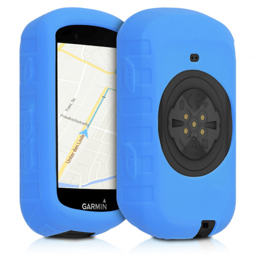 Husa de protectie pentru GPS Garmin Edge 530, Kwmobile, Albastru, Silicon, 49315.04