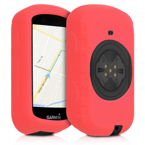 Husa de protectie pentru GPS Garmin Edge 530, Kwmobile, Rosu, Silicon, 49315.09