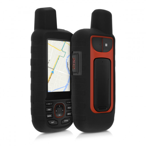 Husa de protectie pentru GPS Garmin GPSMAP 66i, Kwmobile, Negru, Silicon, 52660.01