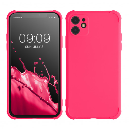 Husa kwmobile pentru Apple iPhone 11, Silicon, Roz, 60225.77