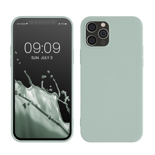 Husa Kwmobile pentru Apple iPhone 12/iPhone 12 Pro, Verde, Silicon, KWM0000129A059C