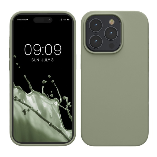 Husa Kwmobile pentru Apple iPhone 15 Pro Max, Verde deschis, Silicon, KWM000020CD021C