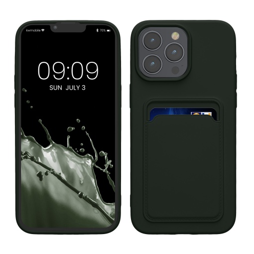 Husa Kwmobile pentru Apple iPhone 15 Pro Max, Verde inchis, Silicon, KWM000020EP004C