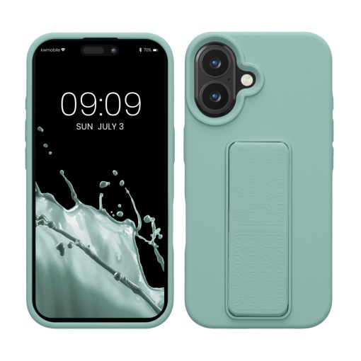 Husa Kwmobile pentru Apple iPhone 16, Verde deschis, Silicon, KWM000022UM002C