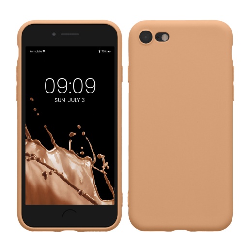 Husa Kwmobile pentru Apple iPhone SE (2022)/iPhone SE (2020)/iPhone 8, Crem, Silicon, KWM0000083F052C