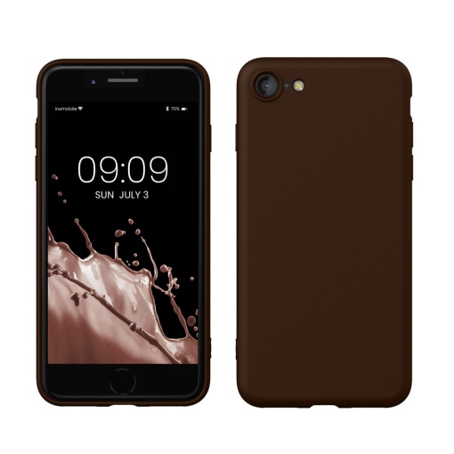 Husa Kwmobile pentru Apple iPhone SE (2022)/iPhone SE (2020)/iPhone 8, Maro, Silicon, 49979.247