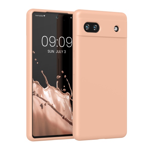 Husa Kwmobile pentru Google Pixel 6a, Crem, Silicon, KWM000015FZ057C - Img 1