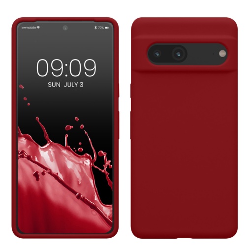 Husa Kwmobile pentru Google Pixel 7, Rosu, Silicon, KWM0000171I058C