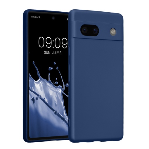 Husa Kwmobile pentru Google Pixel 7a, Albastru, Silicon, KWM000019YG010C