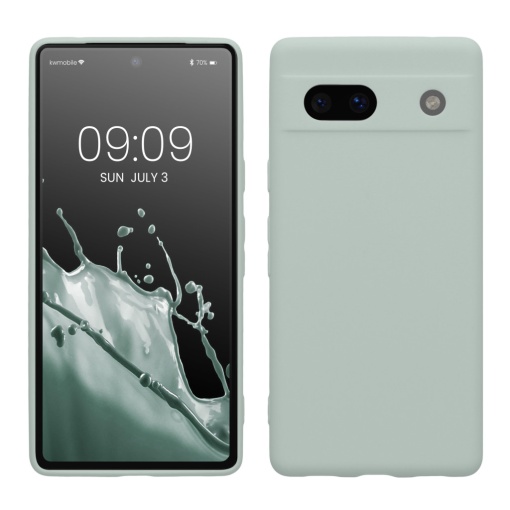 Husa Kwmobile pentru Google Pixel 7a, Verde deschis, Silicon, 61598.2
