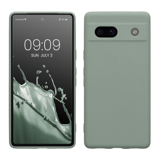Husa Kwmobile pentru Google Pixel 7a, Verde, Silicon, KWM000019YF035C