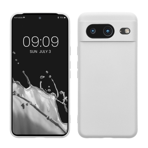 Husa Kwmobile pentru Google Pixel 8, Alb, Silicon, KWM0000208L022C