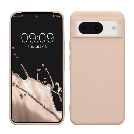Husa Kwmobile pentru Google Pixel 8, Crem, Silicon, 61855.225