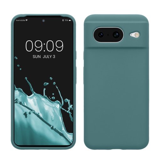 Husa Kwmobile pentru Google Pixel 8, Verde inchis, Silicon, KWM000020JF011C - Img 1