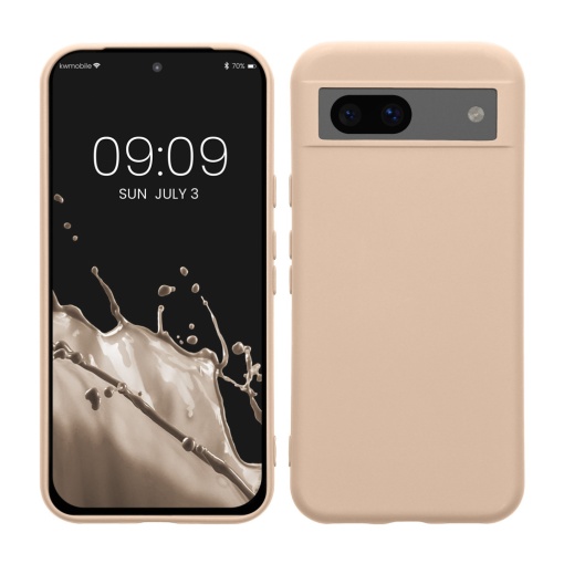 Husa Kwmobile pentru Google Pixel 8a, Crem, Silicon, KWM000020LB003C
