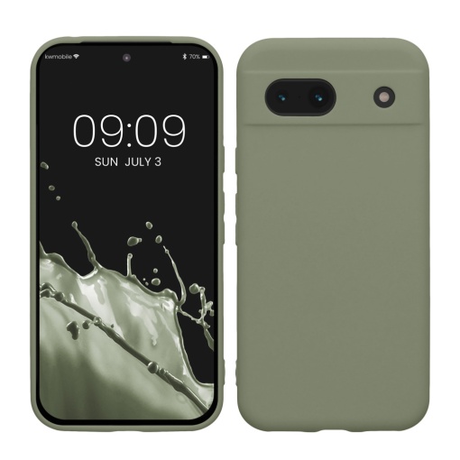 Husa Kwmobile pentru Google Pixel 8a, Verde deschis, Silicon, KWM000020KU003C