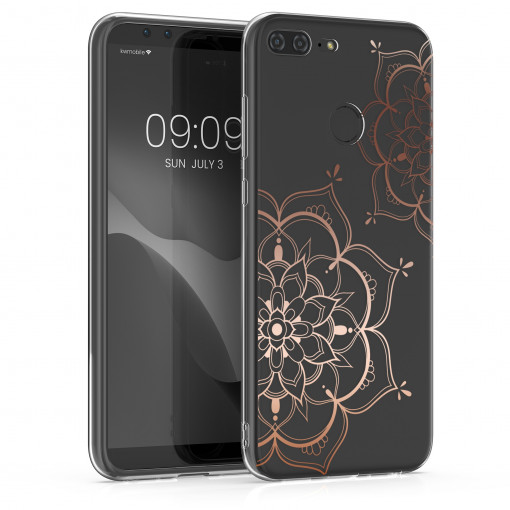 Husa Kwmobile pentru Honor 9 Lite, Silicon, Transparent/Rose Gold, 49838.03