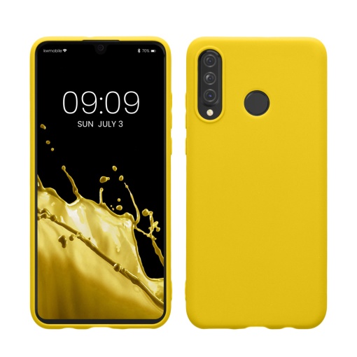 Husa Kwmobile pentru Huawei P30 Lite, Galben, Silicon, KWM000009NH067C