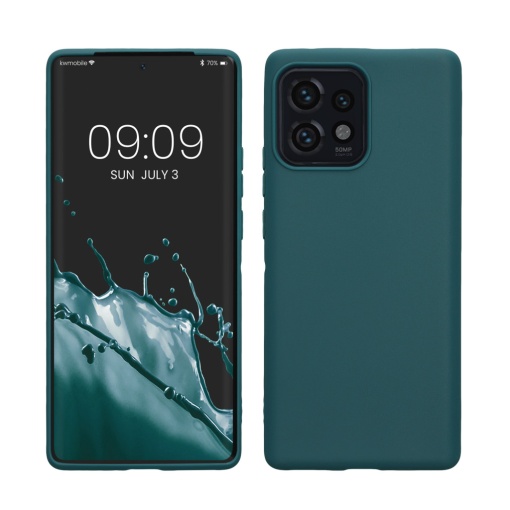Husa Kwmobile pentru Motorola Edge 40 Pro/Edge Plus (2023), Verde, Silicon, 61343.78