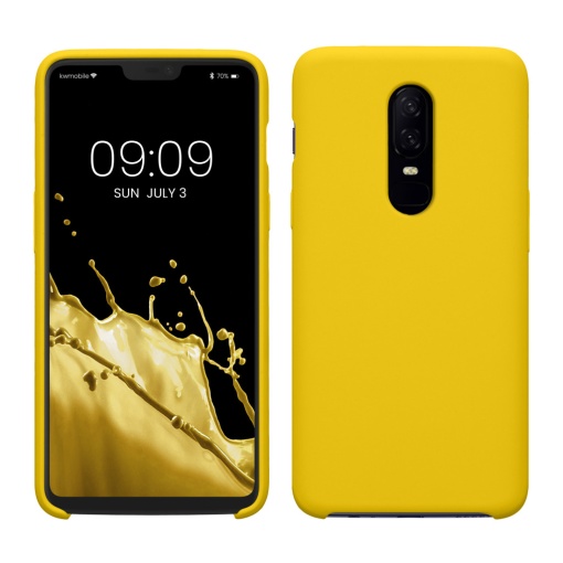 Husa Kwmobile pentru OnePlus 6, Galben, Silicon, KWM0000099A034C