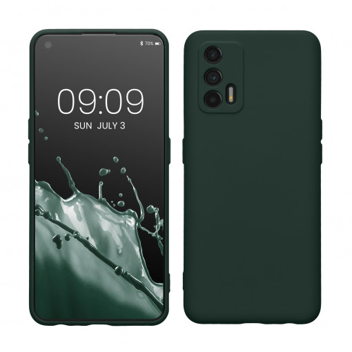 Husa kwmobile pentru Realme GT (5G), Silicon, Verde, 57578.169
