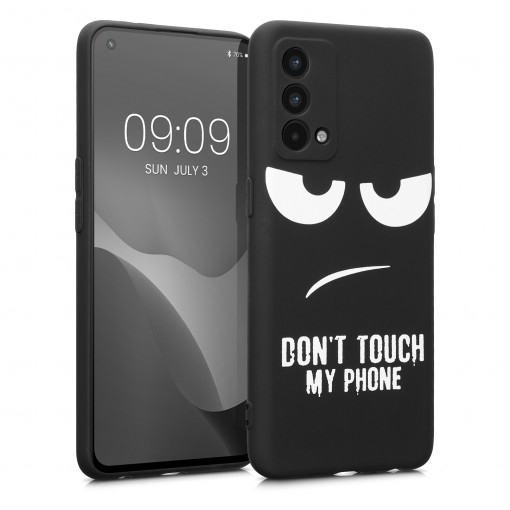 Husa Kwmobile pentru Realme GT Master Edition, Silicon, Negru/Alb, 57251.01