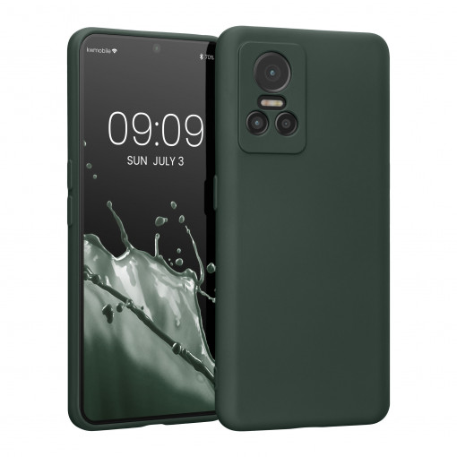 Husa Kwmobile pentru Realme GT Neo 3, Silicon, Verde, 59247.169