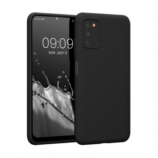 Husa Kwmobile pentru Samsung Galaxy A03s, Silicon, Negru, 57535.01