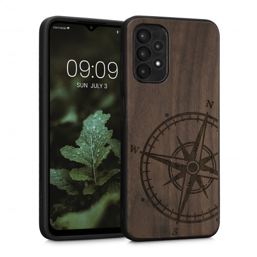 Husa Kwmobile pentru Samsung Galaxy A13, Lemn, Maro, 58315.02