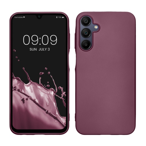 Husa Kwmobile pentru Samsung Galaxy A15 5G, Albastru, Silicon, KWM000021MJ011C
