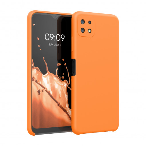 Husa Kwmobile pentru Samsung Galaxy A22 5G, Silicon, Portocaliu, 55489.150