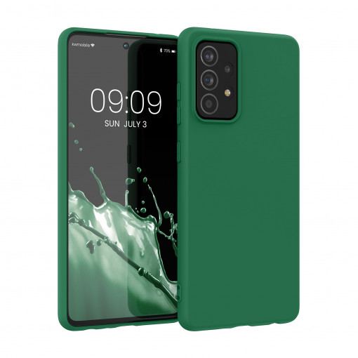 Husa Kwmobile pentru Samsung Galaxy A52/Galaxy A52 5G/Galaxy A52s 5G, Silicon, Verde, 54346.227