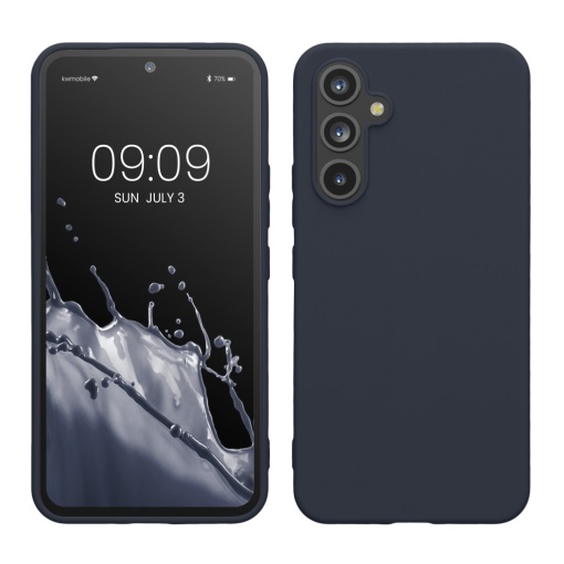Husa Kwmobile pentru Samsung Galaxy A54 5G, Albastru inchis, Silicon, KWM000018FR046C