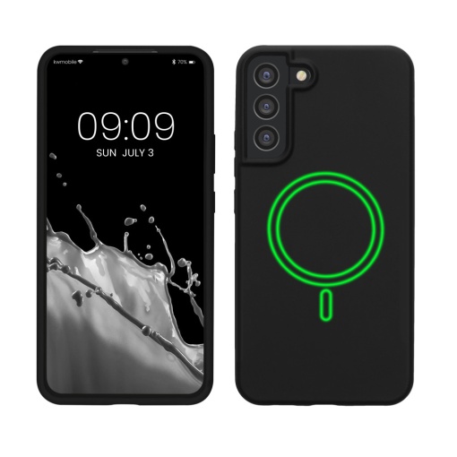 Husa Kwmobile pentru Samsung Galaxy S22 Plus, Negru, Silicon, KWM000021RC001C