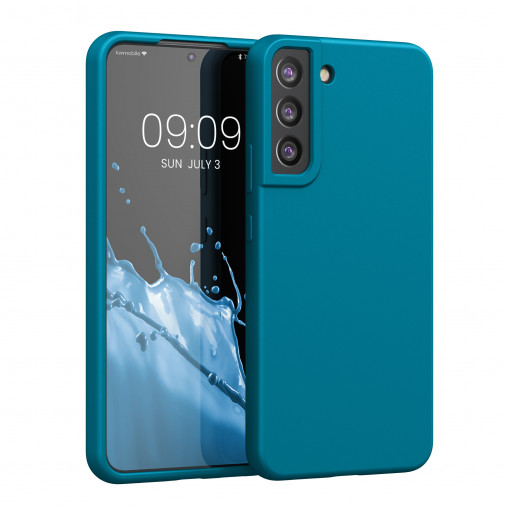 Husa kwmobile pentru Samsung Galaxy S22 Plus, Silicon, Albastru, 56761.228