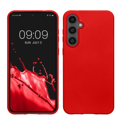 Husa Kwmobile pentru Samsung Galaxy S23 FE, Rosu, Silicon, KWM000021WO006C