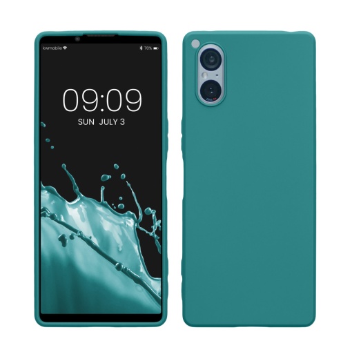 Husa Kwmobile pentru Sony Xperia 5 V, Albastru, Silicon, 61522.57