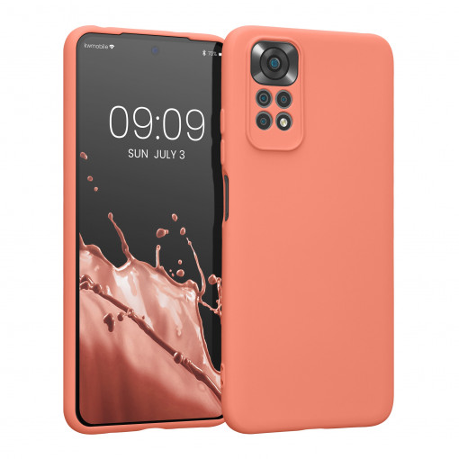 Husa Kwmobile pentru Xiaomi Redmi Note 11/Redmi Note 11s, Silicon, Coral, 57918.103