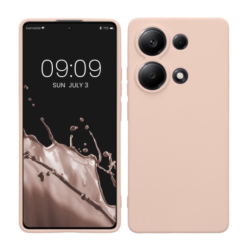Husa Kwmobile pentru Xiaomi Redmi Note 13 Pro, Crem, Silicon, KWM000020LY002C