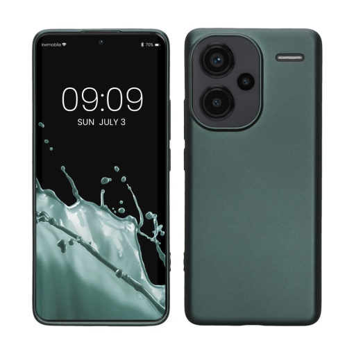 Husa Kwmobile pentru Xiaomi Redmi Note 13 Pro Plus 5G, Verde, Silicon, KWM000020KJ002C
