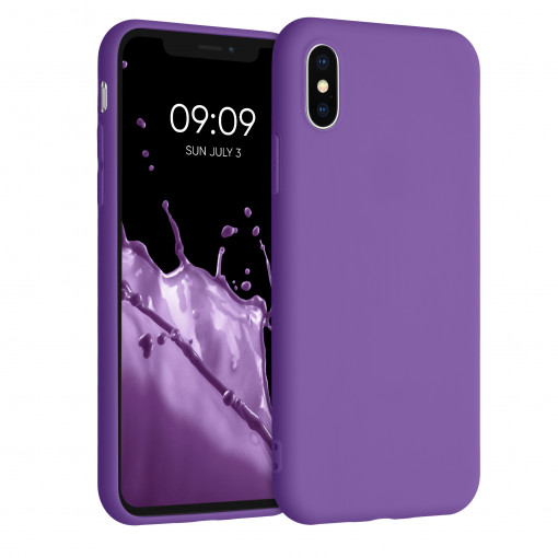 Husa pentru iPhone X / iPhone XS, Silicon, Mov, 42492.221