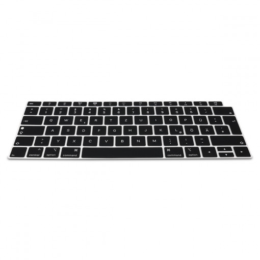 Husa pentru tastatura Apple MacBook Air 13" Retina (from end of 2018), Kwmobile, Negru, Silicon, 47031.01