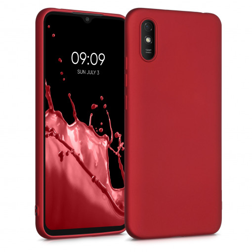 Husa pentru Xiaomi Redmi 9A, Silicon, Rosu, 53271.36, kwmobile