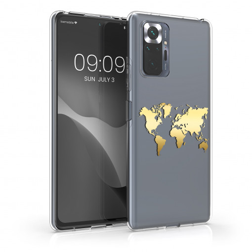 Husa pentru Xiaomi Redmi Note 10 Pro, Silicon, Gold, 54559.04, kwmobile