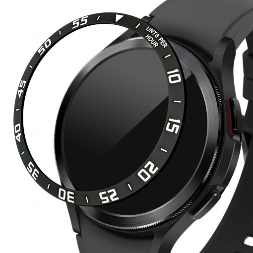 Rama cadran pentru Samsung Galaxy Watch 4 Classic (46mm), kwmobile, Aluminiu, Negru, 56178.01