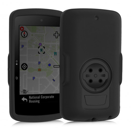 Husa de protectie pentru GPS Bryton Rider S800, Kwmobile, Negru, Silicon, 59163.01