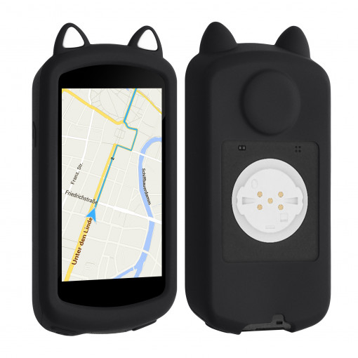 Husa de protectie pentru GPS Garmin Edge 1030/Edge 1030 Plus, Kwmobile, Negru, Silicon, 55651.01