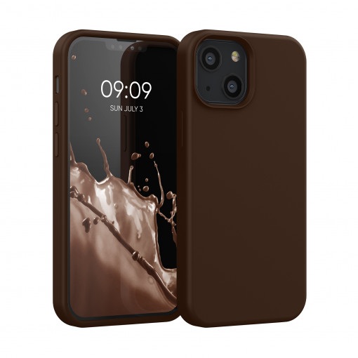 Husa kwmobile pentru Apple iPhone 13 Mini, Silicon, Maro, 55877.247